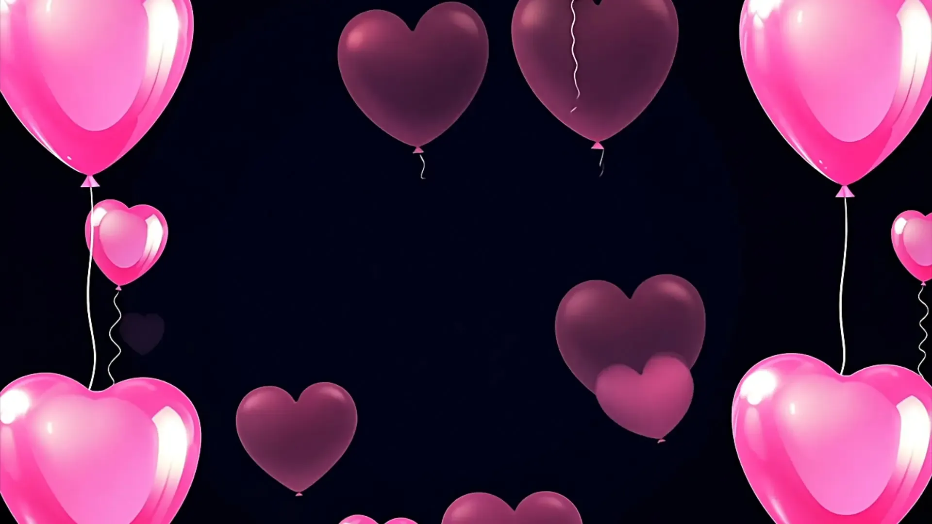 Elegant Heart Balloon Overlay for Wedding Invitation Videos